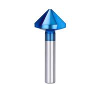 Foret à chanfreiner à queue hexagonale, Foret à fraiser 3 dents, angle de 90°, en acier rapide (HSS), for chanfreiner, 4,5-60 mm, revêtements multiples(20.5mm,Nano Blue Coated)