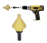 Foret à Chanfreiner biseauté Diamant, Foret à Fraiser pour Douche, Coupe-trou pour Carrelage en Porcelaine, Meuleuse Conique de 38 Mm de Diamètre avec Tige M10 pour le Perçage,