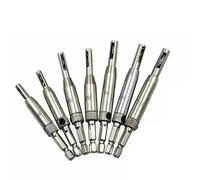 Foret à charnière centrage automatique HSS, foret positionnement central, mèches de meubles charpentier, poinçon for le travail du bois 7 pièces