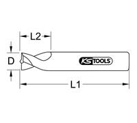 Foret à dépointer au carbure 10 mm 44mm KS TOOLS - 515.1308
