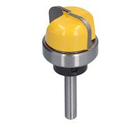 Foret à fraiser à bout rond, foret de gabarit pour boîte à noyau et plateau en forme de bol, outil de sculpture sur bois à tige de 1/4 pouce avec roulement pour CNC et fraiseuse de (1-1/8 pouces)