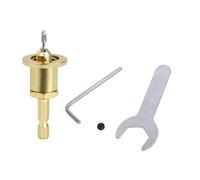 Foret à fraiser avec pointe en alliage et contrôle de profondeur réglable et tige hexagonale de 1/4" pour un outil de perçage du bois lisse, fraise et capacité de perforation conique