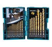 Coffret forets et mèches MAKITA HSS-TIN - 19 pièces