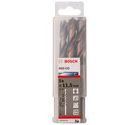 BOSCH Foret hélicoidal PRO Stainless Steel HSS-Co, 11,5 x 94 x 142 mm, 5 pieces 2608585902