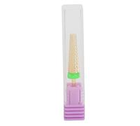 Foret à ongles gel tête de meulage des ongles en acier tungstène multi-usage ultra long doré ponçage rapide avec boîte de rangement pour salon (134#-C)
