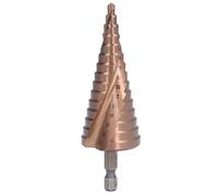 Foret à pas avec rainure hélicoïdale double, foret à pas en HSS au cobalt pour métal et plastique, alésoir à trous en forme de pagode multi-tailles de 4 à 32 mm, doté d’une