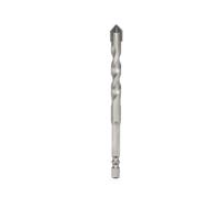 Foret à percussion quatre lames, manche de 6,35 mm, for verre, céramique, brique vitrifiée, béton, mèche lampe poche(12x114mm)