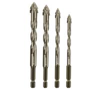 Foret À Quatre Dents De Scie Amélioré Outil De Menuiserie Professionnel Pour Verre Céramique Béton Brique Métal Nouveau Excentrique Dentelé À Quatre Bords