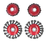 Foret à roue en fil d'acier 4 pièces, brosse de polissage haute durabilité pour meuleuse d'angle, élimination de la rouille, décapage de peinture, ébavurage, filetage M14