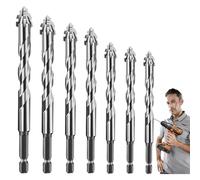 Foret à Verre Carrelage Fore t Excentrique Foret Dentelé à Deux Tranchants 3/4/5/6/8/10/12 mm pour CéRamique Verre Carrelage BéTon Brique Plastique et Bois