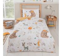 Forêt Amis Set Housse de Couette Simple Enfants Réversible Literie Animaux