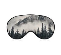 Forêt arbre brumeux montagne motif sommeil masque oeil oeil cache-oeil avec élastique sangle couverture dormir pour hommes femmes enfants