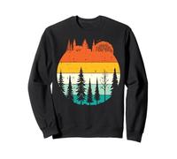 Forêt Arbres Coucher de Soleil Rétro Nature Plein Air Faune Sauvage Femme Sweatshirt