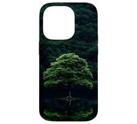 Forêt Arbres Réflexion Extérieur Faune Sauvage Vert Montagne Coque pour iPhone 14 Pro