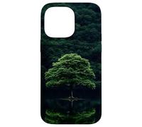 Forêt Arbres Réflexion Extérieur Faune Sauvage Vert Montagne Coque pour iPhone 14 Pro Max