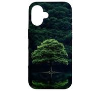 Forêt Arbres Réflexion Extérieur Faune Sauvage Vert Montagne Coque pour iPhone 16