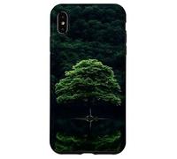 Forêt Arbres Réflexion Extérieur Faune Sauvage Vert Montagne Coque pour iPhone XS Max