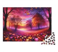 forêt Automne Puzzle 1000 Pièces Educa Jouet en Bois Cadeau Unique Décoration Intérieure Lumière Coucher du Soleil Jeu Éducatif pour Adultes Et Enfants À Partir De 12 Ans 1000pcs (75x50cm)