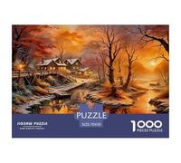 forêt automnePuzzle 1000 Pièces Educa Jouet en Bois Divertissement Créatif Décoration Intérieure Wooden House Jeu Éducatif Challenge Toy Adultes & Enfants des 14 Ans 70x50cm/1000pcs