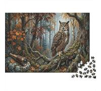 forêt automnePuzzle Premium 1000 Pièces en Carton Épais Eagle-HioufPour Grands-Parents Entraînement Cognitif Activité Intérieure 70x50cm/1000pcs