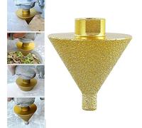 Foret biseauté diamant pour meuleuses d'angle, foret conique diamant 38 mm/50 mm, foret conique diamant, coupe-trou de carrelage en porcelaine de douche pour adaptateur de filetage M10 (grand foret 50