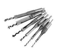 Foret Bois 6pcs Foret Trou Carre, Ensembles de Forets à Trou Carré, Foret Tarière Rotation Foret Bois Outil pour Trou Carré pour Construction, l'installation - 6,35/8/9,5/12,7/14/16mm