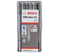 Foret béton SDS Plus diamètre 6 x 115 mm longueur utile 50 mm - multitaillants 7X - BOSCH - 2608576116 Noir
