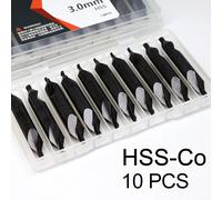 Foret central BB HSS Co M35, chanfrein à fraise, forme A, diamètre 60 degrés 1 1.5 1.6 2 3.15 4 5 6 pour métal et aluminium A-HSS-Co