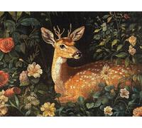 forêt cerf Puzzle 2000 Pièces pour Adultes, Format 99 x 70 cm, Challenge Casse-Tête de Famille, Loisirs Créatifs et Relaxation, Pièces Robustes avec Lettres au Dos, Décor Murale Salon f0-865