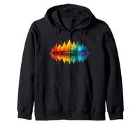 Forêt Colorée Reflet Arbres Nature Extérieur Faune Sweat à Capuche