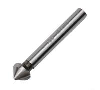 Foret conique à 3 cannelures 90 degrés pour chanfreiner l'acier inoxydable, l'aluminium, le PVC et la planche à bois HSS - 6, 3 à 20 mm, taille 5 mm (12,4 mm)