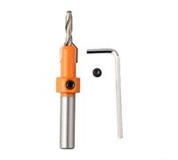 Foret conique à bois avec tige hexagonale pour vis avec profondeur réglable et poignée de rechange rapide pour un travail du bois efficace (4 x 10 mm)