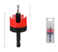 Foret conique pour le travail du bois avec contrôle de la profondeur réglable et tige hexagonale, équipé d'une bague de limite rotative et d'un noyau de foret hélicoïdal HSS pour une finition propre