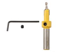 Foret conique pour le travail du bois | Foret étagé à tige ronde de 8 mm avec collier d'arrêt réglable | Outil de fraisage de trou pilote en alliage d'acier (3 x 8)