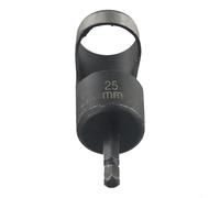 Foret creux à tige hexagonale pour cuir, carton, plastique, outil de poinçonnage en acier au carbone 2-25 mm, adaptateur de machine électrique, réparation artisanale (25 mm)