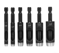 Foret creux en acier au carbone pour cuir, vinyle, joint en caoutchouc, feuille de plastique et matériaux synthétiques, compatible avec perceuse électrique (4#)