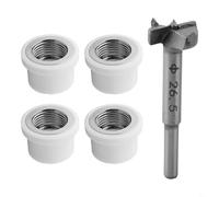 Foret d'alésage PPR de 26,5 mm - Kit de réparation de tuyau d'eau - Outil de réparation de filetage interne - Foret de perçage en plastique PVC pour raccord de tuyau de plomberie de 1,27 cm et