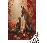 Forêt d'automne, Renard, Chat tigré || Puzzles Amusants en Famille 70x50cm/1000pcs Adultes