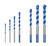 Foret de 312 mm pour perçage de précision dans le verre, le carrelage, le béton, la brique, le métal, le bois, 7 tailles pour répondre à vos besoins (6 mm)