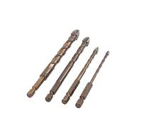 Foret de carrelage, foret de verre enduit de titane Perceuse croix croix BITS 1 PCS 3/4 / 5/6 / 8/10 / 12mm Alliage Triangle Perceuse pour carrelage / en brique / en plastique / en bois / en bois / en