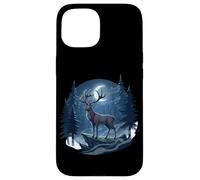 Forêt de Cerfs Nocturnes Chasseur Buck Cerf Chasse Bois de Chasse Coque pour iPhone 15