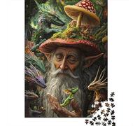 Forêt de Champignons Puzzle 1000 Pièces pour Adultes Dragon Fantastique Coffret Puzzle 1000 Pièces Détente Décoration 70x50cm/1000pcs