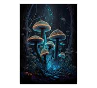 Forêt de Champignons Puzzle Mini 1000 Pièces Adultes | 38x26cm Carton, Décoration de Chambre, Coupe Précise, Cadeau Anniversaire, Détente