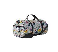 Forêt de conte de fées pour enfants verte où les licornes courent Sac de sport Sac fourre-tout Sac de sport étanche avec bandoulière Fermeture éclair 2 poches latérales pour homme et femme, sac de voy