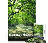 Forêt de mangroves des Sundarbans pour Adultes Puzzle de 1000 pièces Jeu d'exercice Mental Loisirs Doux Assemblage Cadeau saisonnier 38x26cm