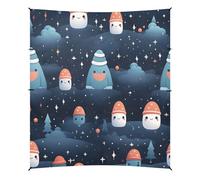 ForêT De Neige à RéPéTition Tente de Plage Facile à Monter,Abri Solaire pour Le Camping avec Sacs de Sable,Pelles à Sable pour Les Pique Niques en Plein Air