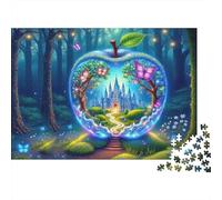 Forêt de Pommes Magiques Puzzle 1000 Pièces pour Adultes Château de Conte de Fées Jeu de Puzzle 1000 Pièces Décompression 70x50cm/1000pcs