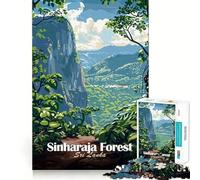 Forêt de Sinharaja, Sri Lanka Illustration Puzzle de 1000 pièces pour Adultes et Adolescents Jeu Mental apaisant et Relaxant Qualité supérieure 38x52cm