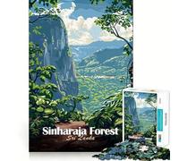 Forêt de Sinharaja, Sri Lanka Puzzle Difficile de 1000 pièces pour Adultes Illustration Remémoration Amélioration Doux et Relaxant Découpe Nette Cadeau Unique 50x75cm