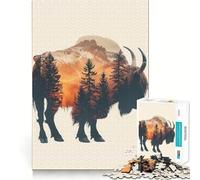 Forêt de yaks Puzzle de 1000 pièces pour Adolescents Stimulation Cognitive Amusant Emboîtement Parfait Pas de pièces Qui se détachent Une façon captivante de Passer Le Temps (38x26cm)